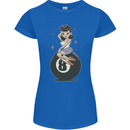 8-Ball Pool Pinup Womens Petite Cut T-Shirt Royal Blue