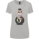 8-Ball Pool Pinup Womens Wider Cut T-Shirt Sports Grey