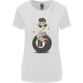 8-Ball Pool Pinup Womens Wider Cut T-Shirt White