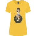 8-Ball Pool Pinup Womens Wider Cut T-Shirt Yellow