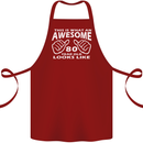 80th Birthday 80 Year Old This Is What Cotton Apron 100% Organic Maroon
