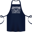 80th Birthday 80 Year Old This Is What Cotton Apron 100% Organic Navy Blue