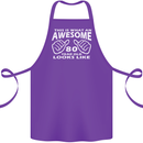 80th Birthday 80 Year Old This Is What Cotton Apron 100% Organic Purple