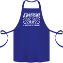 80th Birthday 80 Year Old This Is What Cotton Apron 100% Organic Royal Blue