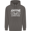 80th Birthday 80 Year Old This Is What Mens 80% Cotton Hoodie Charcoal