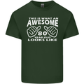 80th Birthday 80 Year Old This Is What Mens Cotton T-Shirt Tee Top Forest Green
