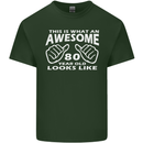 80th Birthday 80 Year Old This Is What Mens Cotton T-Shirt Tee Top Forest Green