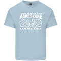80th Birthday 80 Year Old This Is What Mens Cotton T-Shirt Tee Top Light Blue
