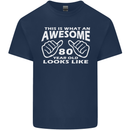 80th Birthday 80 Year Old This Is What Mens Cotton T-Shirt Tee Top Navy Blue