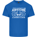 80th Birthday 80 Year Old This Is What Mens Cotton T-Shirt Tee Top Royal Blue