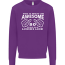 80th Birthday 80 Year Old This Is What Mens Sweatshirt Jumper Purple