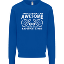 80th Birthday 80 Year Old This Is What Mens Sweatshirt Jumper Royal Blue