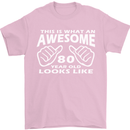 80th Birthday 80 Year Old This Is What Mens T-Shirt 100% Cotton Light Pink