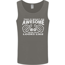 80th Birthday 80 Year Old This Is What Mens Vest Tank Top Charcoal
