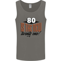 80th Birthday 80 is the New 21 Funny Mens Vest Tank Top Charcoal