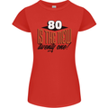 80th Birthday 80 is the New 21 Funny Womens Petite Cut T-Shirt Red