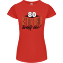 80th Birthday 80 is the New 21 Funny Womens Petite Cut T-Shirt Red
