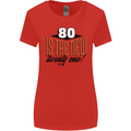 80th Birthday 80 is the New 21 Funny Womens Wider Cut T-Shirt Red