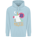 8 Year Old Birthday Girl Magical Unicorn 8th Childrens Kids Hoodie Light Blue