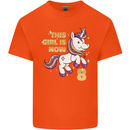8 Year Old Birthday Girl Magical Unicorn 8th Kids T-Shirt Childrens Orange