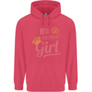 8th Birthday Girl 8 Year Old Princess Childrens Kids Hoodie Heliconia
