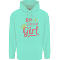 8th Birthday Girl 8 Year Old Princess Childrens Kids Hoodie Peppermint