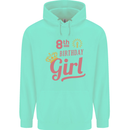 8th Birthday Girl 8 Year Old Princess Childrens Kids Hoodie Peppermint