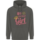 8th Birthday Girl 8 Year Old Princess Childrens Kids Hoodie Storm Grey