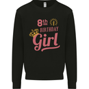 8th Birthday Girl 8 Year Old Princess Kids Sweatshirt Jumper Black