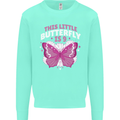 9 Year Old Birthday Butterfly 9th Kids Sweatshirt Jumper Peppermint