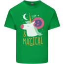 9 Year Old Birthday Girl Magical Unicorn 9th Kids T-Shirt Childrens Irish Green