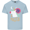 9 Year Old Birthday Girl Magical Unicorn 9th Kids T-Shirt Childrens Light Blue