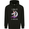 9 Year Old Birthday Magical Unicorn 9th Childrens Kids Hoodie Black
