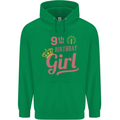 9th Birthday Girl 9 Year Old Princess Childrens Kids Hoodie Irish Green