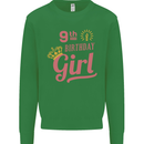 9th Birthday Girl 9 Year Old Princess Kids Sweatshirt Jumper Irish Green
