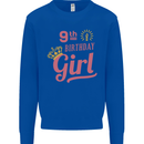9th Birthday Girl 9 Year Old Princess Kids Sweatshirt Jumper Royal Blue