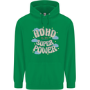 ADHD is My Superpower Childrens Kids Hoodie Irish Green