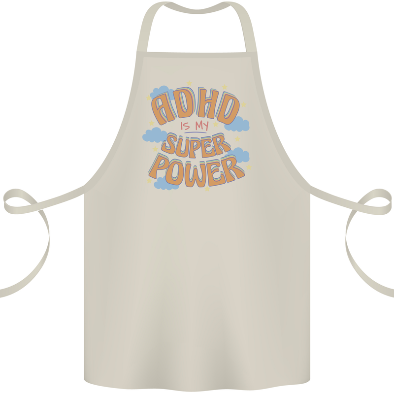 ADHD is My Superpower Cotton Apron 100% Organic Natural