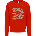 ADHD is My Superpower Kids Sweatshirt Jumper Bright Red