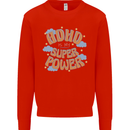 ADHD is My Superpower Kids Sweatshirt Jumper Bright Red