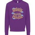 ADHD is My Superpower Kids Sweatshirt Jumper Purple