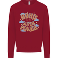 ADHD is My Superpower Kids Sweatshirt Jumper Red