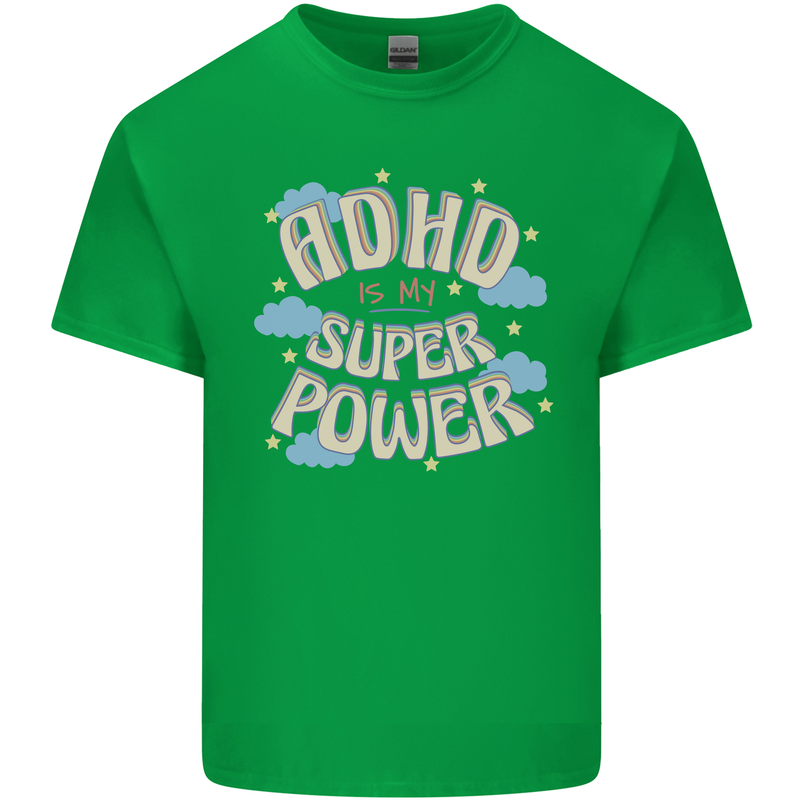 ADHD is My Superpower Kids T-Shirt Childrens Irish Green