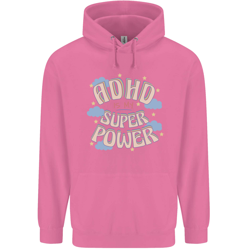 ADHD is My Superpower Mens 80% Cotton Hoodie Azelea