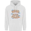 ADHD is My Superpower Mens 80% Cotton Hoodie White