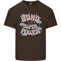 ADHD is My Superpower Mens Cotton T-Shirt Tee Top Dark Chocolate