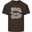 ADHD is My Superpower Mens Cotton T-Shirt Tee Top Dark Chocolate