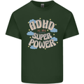 ADHD is My Superpower Mens Cotton T-Shirt Tee Top Forest Green
