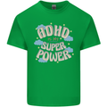 ADHD is My Superpower Mens Cotton T-Shirt Tee Top Irish Green