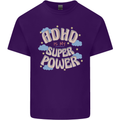 ADHD is My Superpower Mens Cotton T-Shirt Tee Top Purple